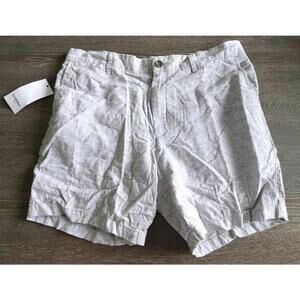 Goodfellow & Co Gray Linen The Every Wear Flat Front Shorts Men